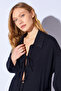 Muslin Natural Cotton Tied Kimono Shirt |   Black Mks 161023 -01 - 6