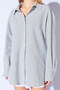 Khaki Boyfriend Casual Wrinkled Striped Women's Shirt |   Ek100610021 - 4