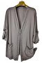 Plus Size Combed Cotton Stone-Embellished Short Cardigan - 2