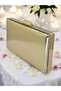 Gold Gold Gold Color Skin Leather Matte Leather Evening Bag Evening Bag Engagement Wedding Bag