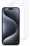 3 عبوات من واقي الشاشة الزجاجي المقوى المتوافق مع هاتف Iphone 15 Pro Max، زجاج غير قابل للكسر (3 عبوات)
