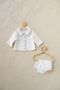 Blue Baby Collar - 4-Piece Newborn Set - 4-Piece Hospital Discharge Set - 0-3 Months - Multimuslin (Special Texture) - 3