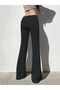 Black Flared Trousers with Elastic Waist - 4
