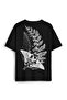 Black Oversize T-Shirt Firefly Firefly Last of Us Butterfly Back Front Printed Unisex T-Shirt