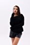 4216 Knitwear Flat Sheath Sweater-Black - 6