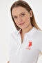 Women's White Basic Polo Neck T-Shirt 50280063-Vr013 - 2