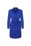 Shirt collar dress with tie waist - 3