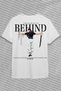 Behind printed unisex shorts t-shirt bottom top set - 2