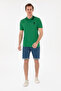 Men's Slim Fit Polo Neck Green Basic T-Shirt 50279569-Vr054 - 4