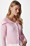 Women's Terra Corded Pink Buttoned Knitwear Cardigan - 6