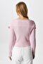 Women's Terra Corded Pink Buttoned Knitwear Cardigan - 5