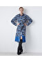 flower pattern shirt dress - 4