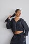 Black Faded Effect Crop Hoodie and Sweatpants Set - 3