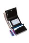Men's Genuine Leather Shoulder Handbag and Wallet with Mechanism - Black - 5