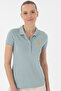 Women's Water Green Basic Polo Neck T-Shirt 50280071-Vr048 - 3