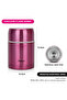Double Wall Vacuum Food Jar 600ml (Stainless Steel) - 6