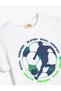 Football Themed Printed Crew Neck Cotton Short Sleeve T-Shirt - 3