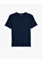 Short Sleeve Cotton Blended Tight Fit Crew Neck Basic T-Shirt