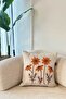 Modern Tufting Punch Embroidered Linen Blended Double Daisy Throw Pillow Cover Living Room Decor (45X45)(30X50) - 2