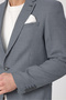 Alturo Men's Navy Blue Spring-Summer Honeycomb Pattern Regular Fit Blazer Jacket - 2
