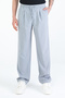 Men's Side Pocket Pleated Elastic Waist Lace up Relaxed Fit Baggy Men's Basic Trousers
