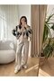 Women's Elastic Waist Shiny Satin Trousers - 4