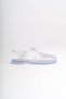 Summer Women's Jelly Buckle Detail Transparent Gray Glitter Flat Sandals-Mstb844-Sgs - 4