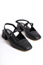 Mbbtr402-S Women's Open Back Blunt Toe Black Sandals & Ballerinas - 2