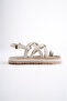 Mbfrd22104-Bj Women's Platform Rope Rope Sandals, Beige Rope Sandals - 4