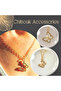 Elegant Necklace with Rhinestones Butterfly Figured Gold Color Chain