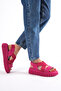 733-pmb Thick Serrated Sole Pink Platform Women's Slippers - 2
