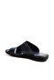 Inside and Outside Genuine Leather Navy Blue Classic Men's Slippers Ah07952131320 - 3