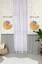 Bear Sleeping on the Moon Pattern Velvet Baby and Children's Room Background Curtain - White