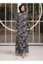 Ruffle Skirts Dress - Black - Sahra Butik