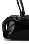 Detailed Belt and Shoulder Bag, Faux Leather Version Black Patent Leather Anfora. - 4