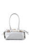 Belt Detailed Patent Leather Faux Leather Shoulder Bag Anfora White