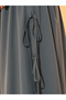 Color Block Layered A-Line Maxi Skirt with Tie-Up Detail - 4
