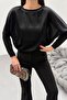 Women's Bat Sleeve Silvery Blouse - 6