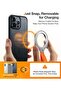 Magnetic Phone Grip, Kickstand, MagSafe Compatible, Fits iPhone 12-16, Samsung, Google Silver - 6