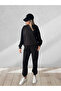Premium 3 Iplik Basic Oversize Siyah Eşofman Takımı - 6