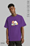 Unisex Crew Neck Bubu Dudu Teddy Bear Printed Cotton Oversize Short Sleeve T-Shirt - 3