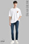 Unisex Crew Neck Bubu Dudu Scooter Printed Cotton Oversize Short Sleeve T-Shirt - 5
