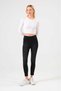 Smoked Sandy Laser Detail Smoked High Waist Gathering Skinny Jean Trousers