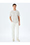 Crew Neck Cotton Regular Fit Short Sleeve Striped T-Shirt