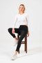 Women's Smoked High Waist Narrow Leg Power Lycra Gathering Effect Laser Ripped Super Skinny Jeans Pantalon - 4