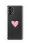 Pink Heart Design Printed Transparent Case Compatible with Samsung Galaxy A13