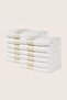 Gold Jacquard Velvet Kitchen and Hand Towel 30*50 cm 3 Pieces - 3