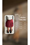 Charcoal Fully Pleated Belted Lined Mini Skirt with Shorts for Women - 8
