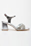 Cross Band Stone Thick Heel Stylish Shoes - 3