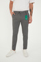 New Season Men's Anthracite Color Quality Flexible Ankle Length Fabric Trousers - 3
